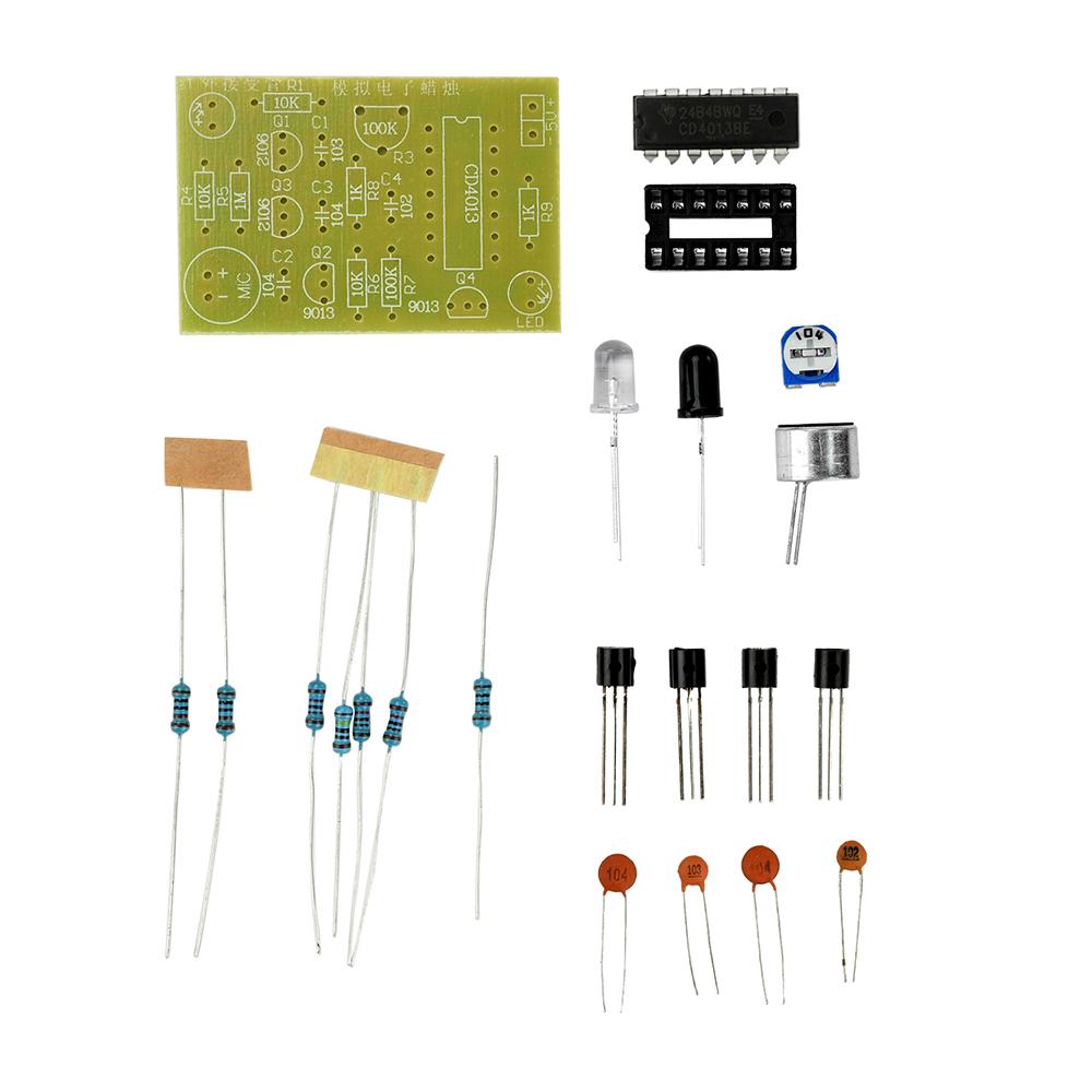 DC 5V Analog Electronic Candle Making Kit Lighting Blowing Control Simulation Candle Electronic Welding Training DIY Parts