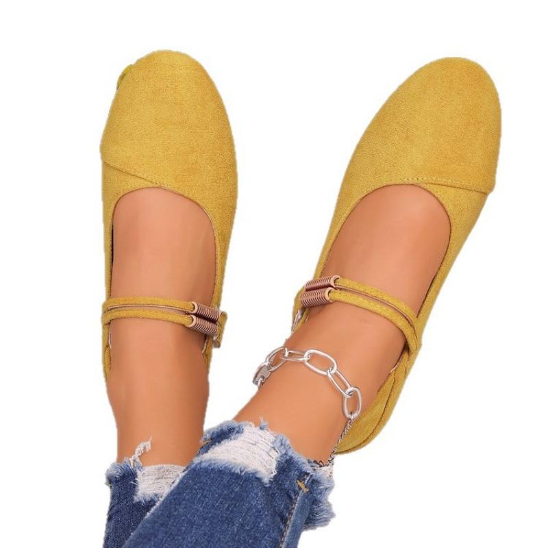 Large Size Round-toed Flat-bottom Women's Low-top Casual Mitten-style Shoes