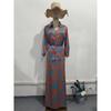 Western Style New Print Slim fit Shirts Skirt sets Printed Shirt and Skirt Set