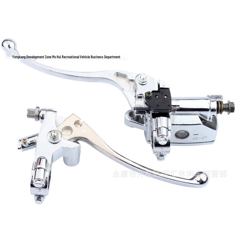 22MM Electroplated Left Clutch Lever & Brake Master Cylinder for Honda, Yamaha, Suzuki, Aprilia