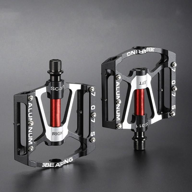 Aluminum Alloy Flat Pedal 3 Seal Bearings Nonslip Bicycles Pedals Cycling Platform Pedals for Road Bike Cycling