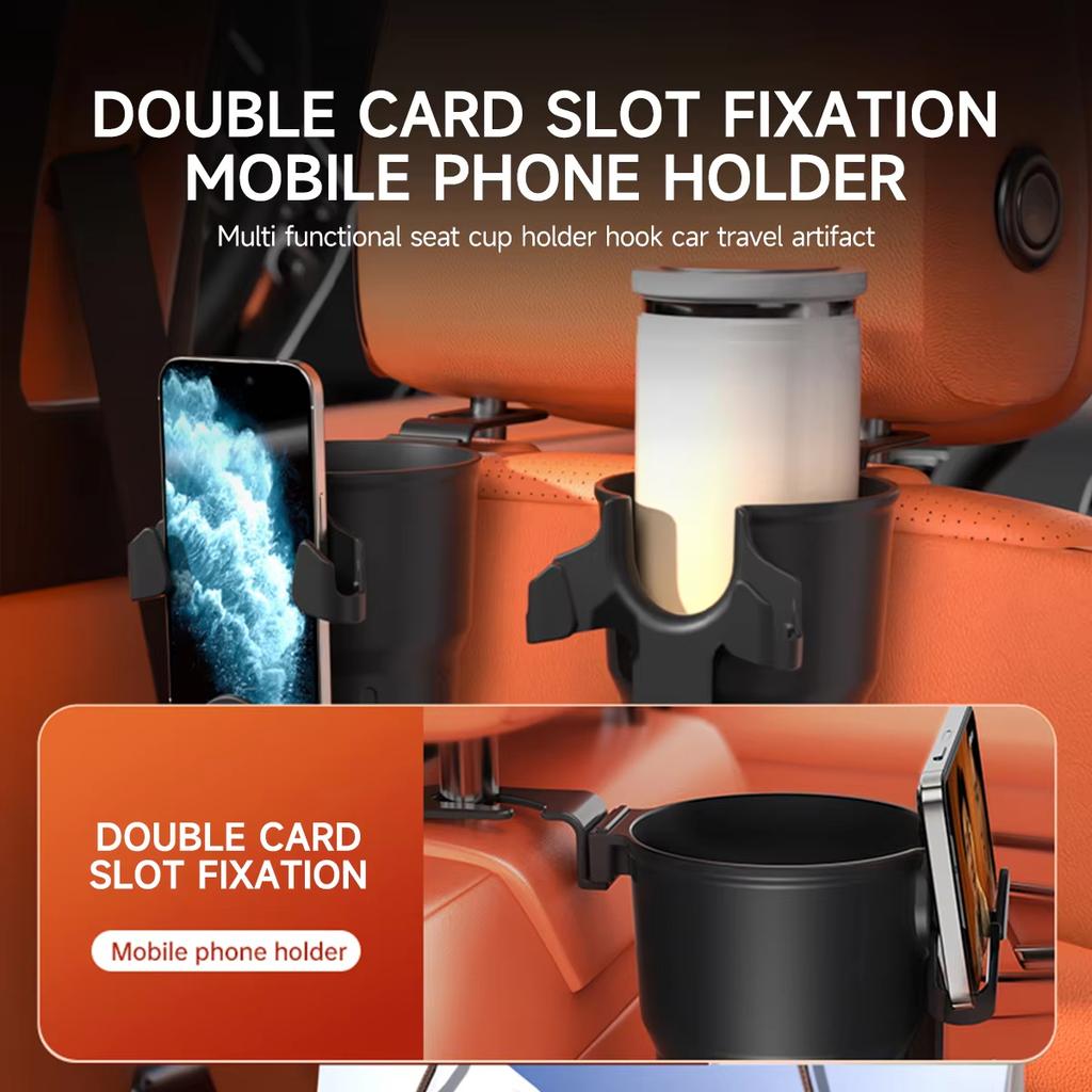 Multifunctional Car Conditioning Vent Headrest Cup Holder Drink Bottle Hanging Mount Organizer Auto Hook Storage Phone Holder