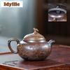 270ml Aesthetic Yixing Purple Clay Teapots Handmade Gourd Pot Raw Ore Section Mud Kettle Chinese Zisha Tea Set Tea Services Gift