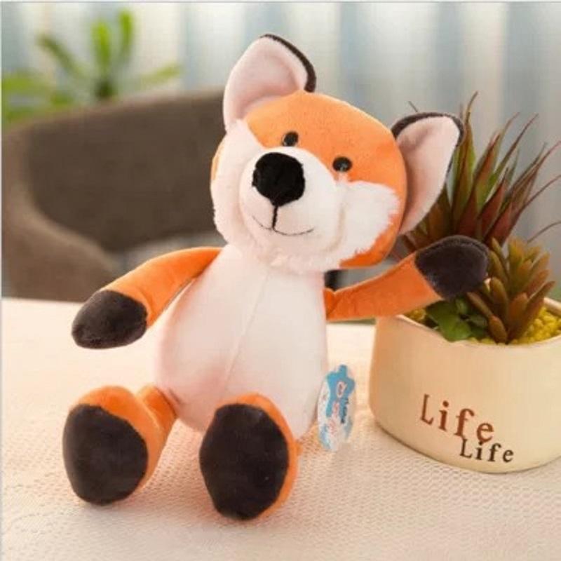 Stuffed Plush Animals Toys Soft Dolls Jungle Lion Elephant Tiger Dog Fox Monkey Deer Children Gift Kawaii Baby Kids Hobbie Toys