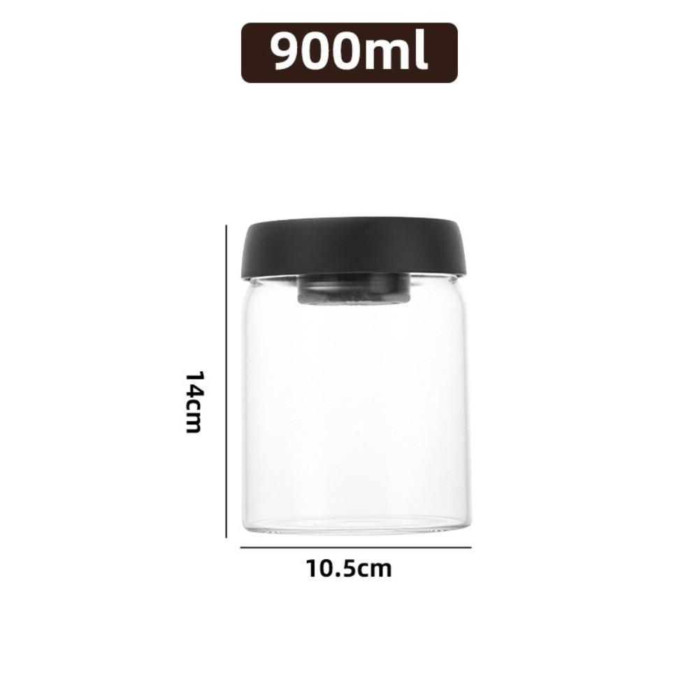 Airtight Lid Coffee Bean Storage Jar Glass Material Freshness Preservation Jar  for Coffee Storage