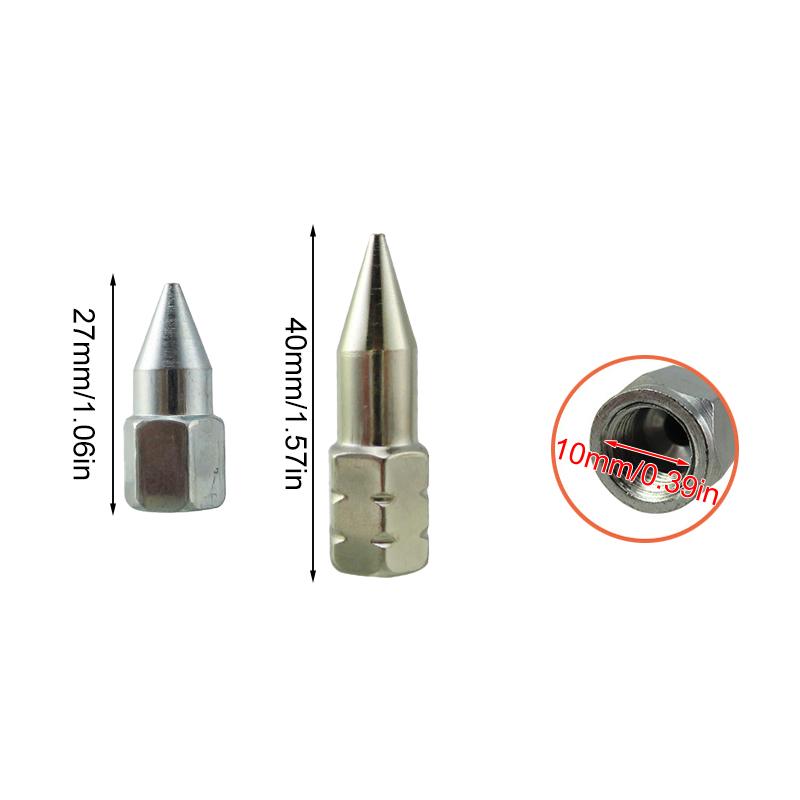 1Pc Grease Tip Nozzle Fitting Nipple 27/40mm Grease Gun Universal Grease Gun Accessories DIY Alloy Lubrication Accessories