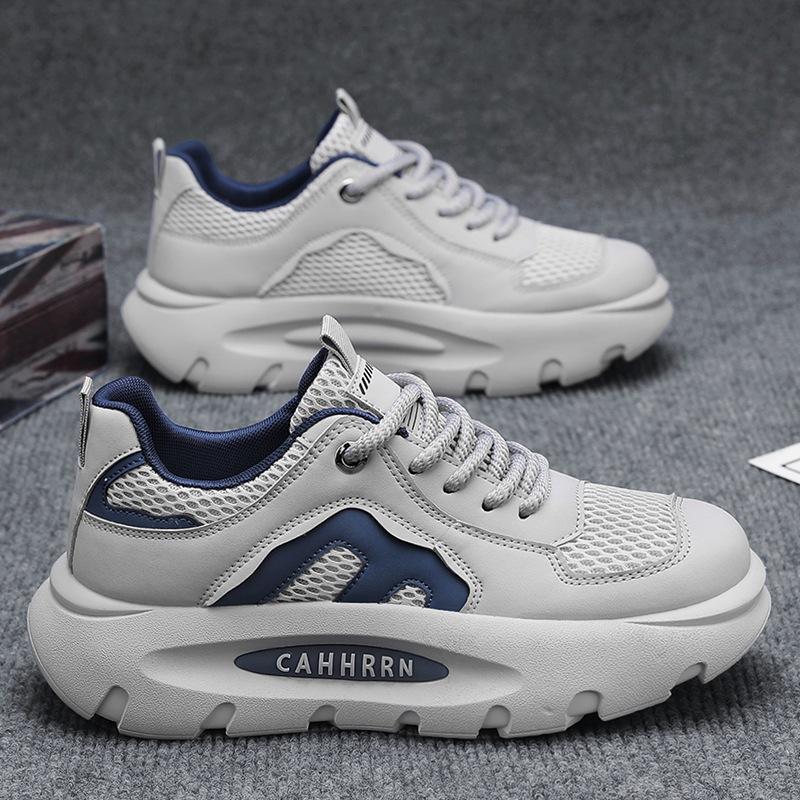 2025 Bread Daddy Schuhe Herren Mesh Sportlich Lässig Herrenschuhe Frühling Höhenvergrößernde Plateau Studenten Teenager Trendschuhe