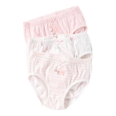 Girls' Pink 5A Antibacterial Pure Cotton Briefs (3-Pack)