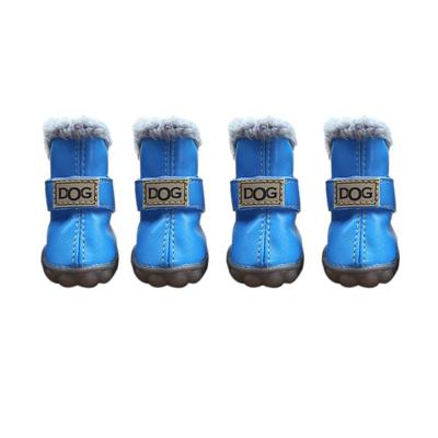 Dog Boots Warm Pet Snow Boots Waterproof Soft Winter Pet Dog Shoes Non Slip /PU Dog Rainshoes for 4Pcs/Set Chihuahua