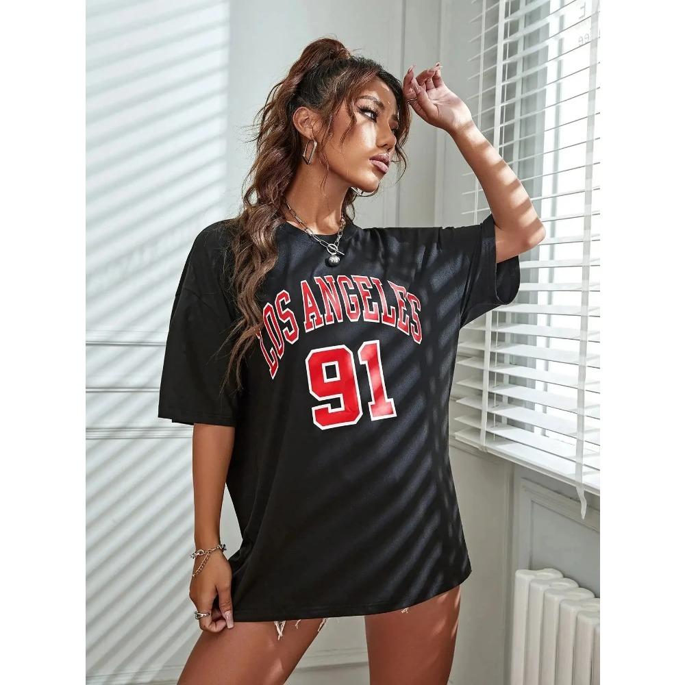 Damen Print T-Shirt Mode Lässiges T-Shirt Lustiges T-Shirt Sommer Kurzarm Atmungsaktives T-Shirt