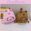 Capybara Plush Backpack With Zipper Closure For Daily Casual Use