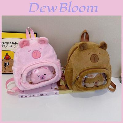 Capybara Plush Backpack With Zipper Closure For Daily Casual Use
