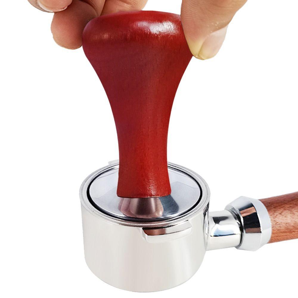 Hammer Pressing Powder Hammer Espresso Coffee Tamper Wood Handle 51mm/53mm/58mm Pressure Tamper