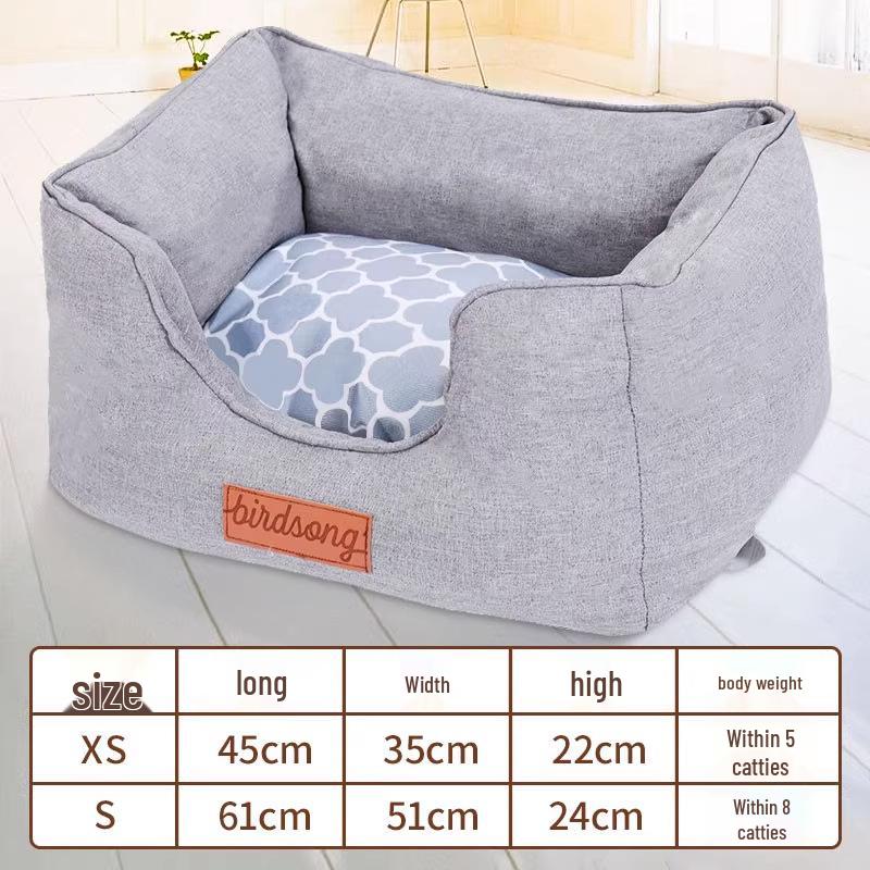 Winter Warm Corgi Dog Bed: Removable & Washable Pet Sofa for Small/Medium Dogs