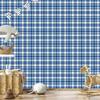 Blue and white checkered wallpaper for living room and bedroom 50x1000