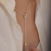 S925 Silverhalsband Dam Enkel Kedja Minimalistiskt Långt Tofspendant Mode Smycken Födelsedagspresent
