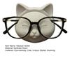 Cute Cat Glasses Holder Small Resin Animal Spectacle Display Stand Desk Eyeglasses Organizer for Office Home Nightstand Shelf Decor