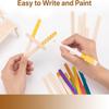 100Pcs Wooden Craft Sticks 4Size Wooden Lollipop Sticks Mini Wood Craft Sticks Set for DIY Crafts Painting Plant Labels Popsicle