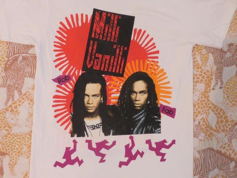 

MILLI VANILLI 1991 Tour T SHIRT original vintage concert tee Unisex T-Shirt L