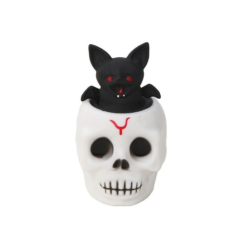 Süßes Halloween Quetsch-Herausspring-Spielzeug Geist Kürbis Geist Schädel Fledermaus Squishy Fidget Spielzeug Für Erwachsene Angstlinderung Entspannungsspielzeug
