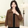 Faux Mink Button Knit Lapel Cardigan: Stylish, Warm Autumn/Winter Sweater for Women.