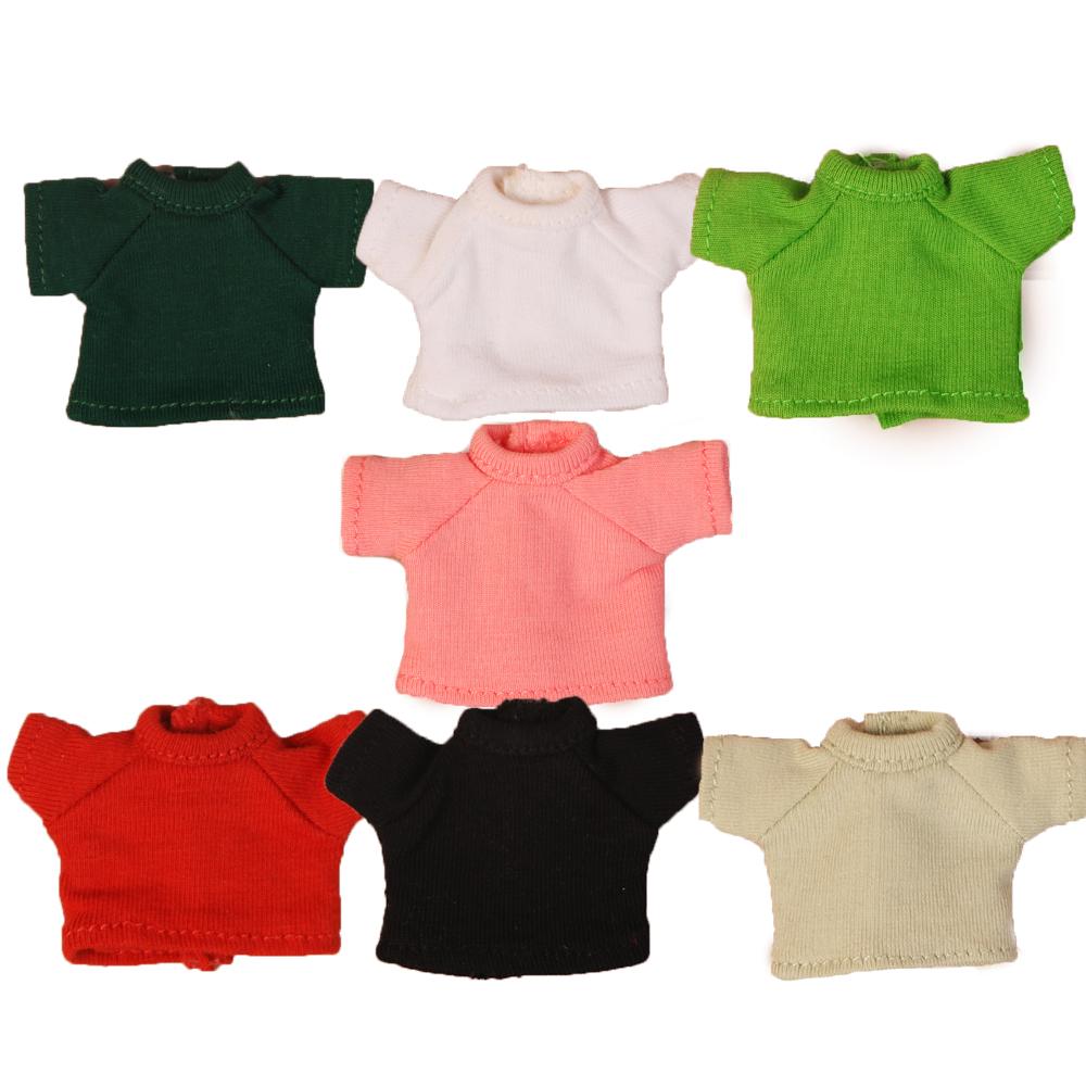 1 Pieces New ob11 bjd Doll Clothes T-shirt Denim shorts for 1/12 bjd obitsu11ob11 molly doll accessories Clothing