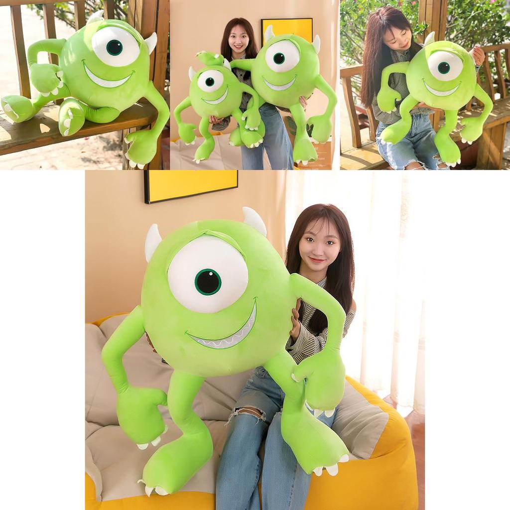 Cute Green Monster Plush Toy Big-eyed Stuffed Doll Perfect Birthday Present