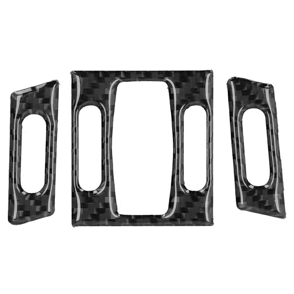 3pcs Carbon Fiber Interior Air Outlet Trim Cover Fit for 5 Series E60 E61 2004‑2010