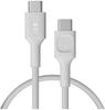 USB-C / USB-C Cable Greencell PowerStream 30cm PD 100W White Braided