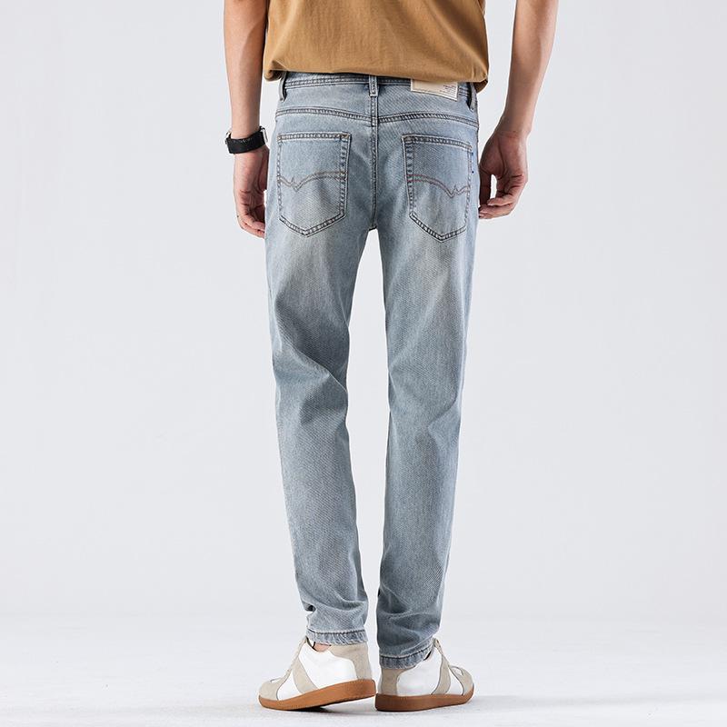 New High-end Nine-point/trousers Thin Light-colored Slim Fit Small Straight Jeans