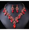Accessories Exaggerated Vintage Necklace Set Female Luxury Crystal Banquet Dress Accessories Collarbone Chain
