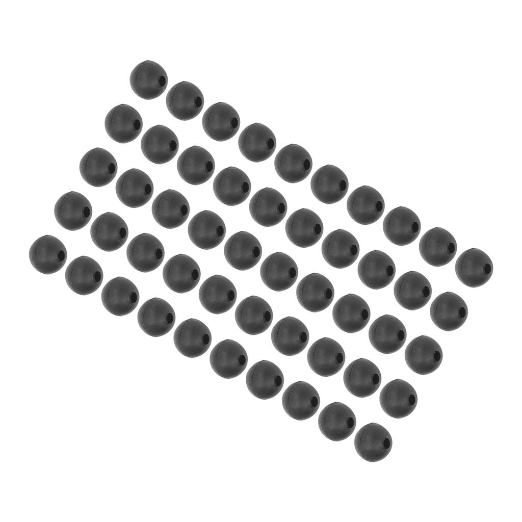 50pcs Carp Fishing Beads Diameter 6mm Soft Carp Fishing Rig Beads Carp Fishing AccessoriesBlack