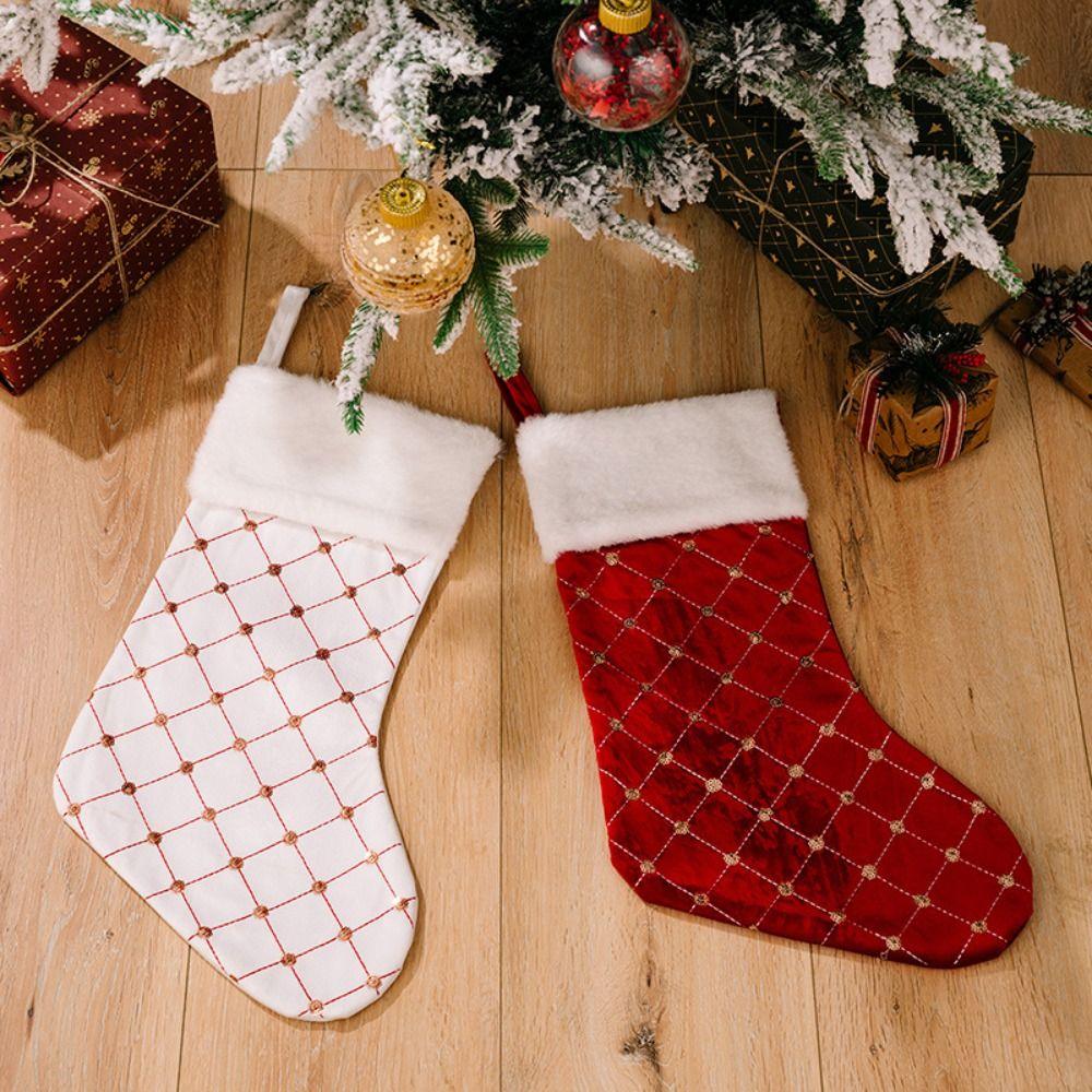Pendant Christmas Gift Socks Large Size Xmas Gift Bag Christmas Stocking  Christmas Decor