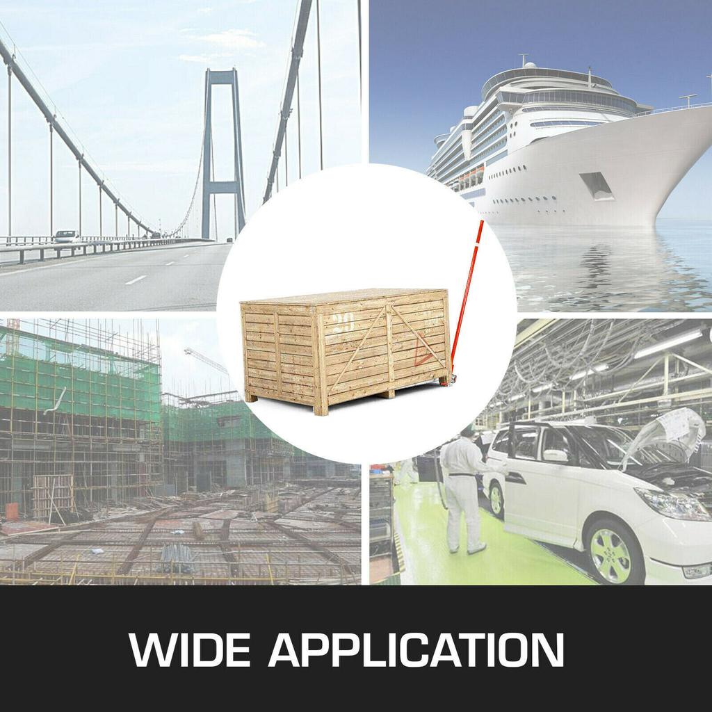 SucceBuy 5-6FT Pry Lever Bar 6600LBS Labor-saving Durable Wheels Tilt Off Ground Ergonomic Handle for Metallurgy Manufacturing