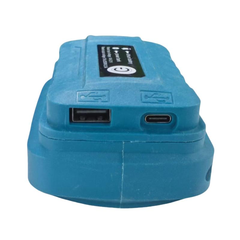1 Piece Portable Adapter For Makita Bl1830 Bl1430 Bl1850 14.4V/18V Li-Ion Battery Usb+Type-C Converter With Led Light