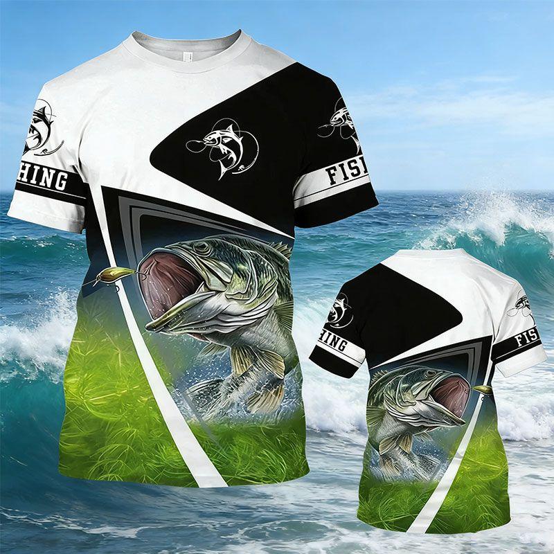 Summer Hunting Fishing 3D Print T-Shirts Men Women Casual Short Sleeve T Shirt Harajuku Y2K Top Streetwear Tees Men's Clothing
