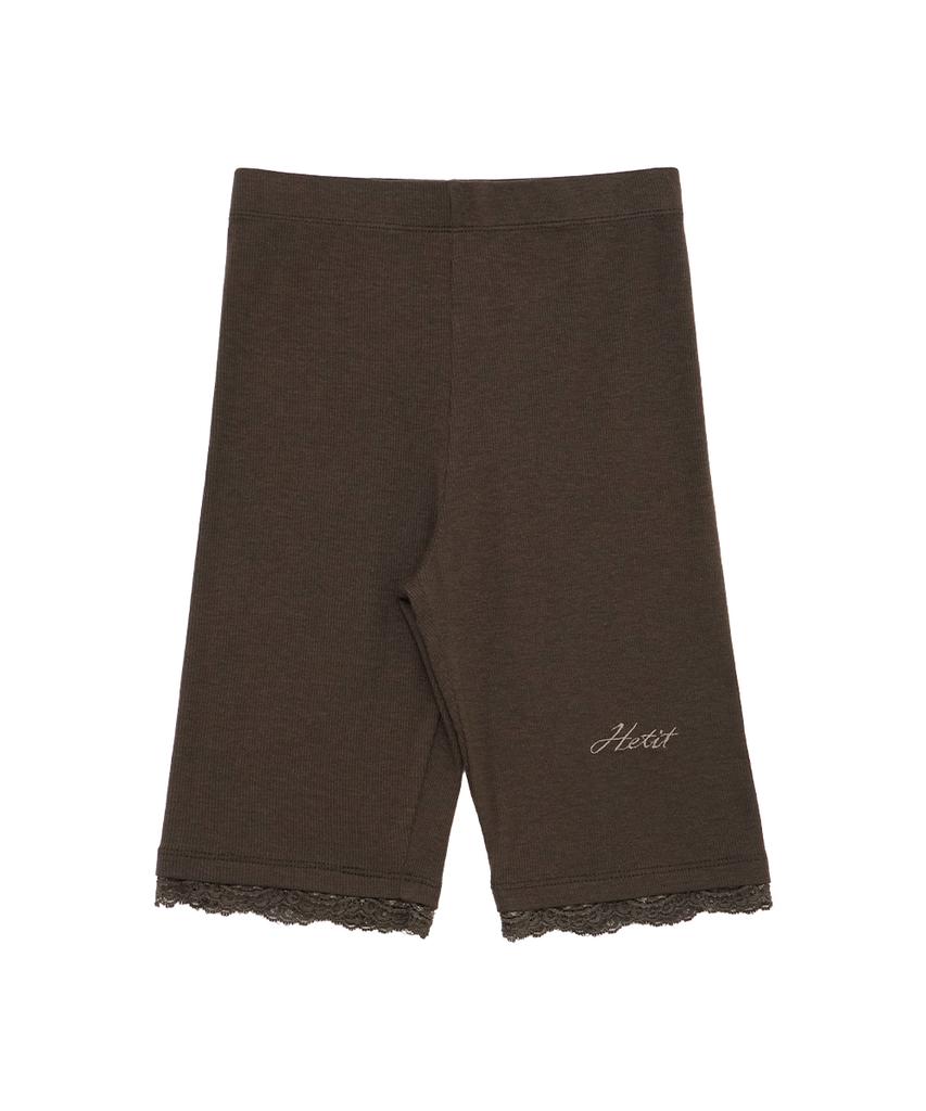 Hety Lace Biker Shorts (Brown)