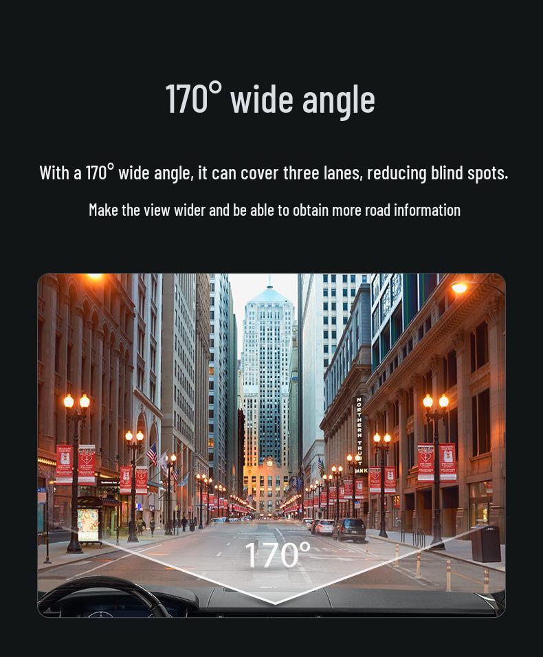 K309 4K Dual-Objektiv Dashcam mit Infrarot-Nachtsicht, WLAN und GPS