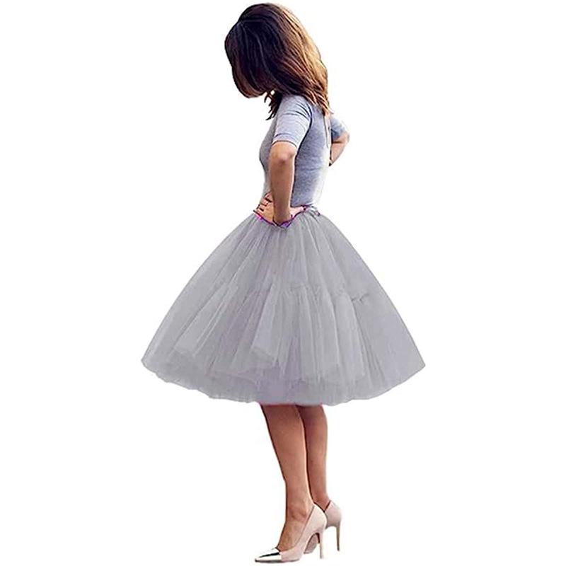 Gelber superflauschiger Tutu-Rock im Prinzessinnenstil – weicher weißer Mesh-Polyester-Gaze-Rock