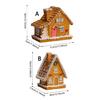 Christmas Village House Decorations with Led Light Gingerbreads House Figurine Table Centerpieces Christmas Decorations