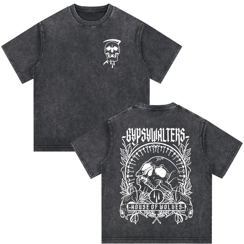 

Vintage Washed Forward Observations Group Skeleton Tshirt Men Women Clothing Cotton Casual Short Sleeve T Shirt Tops Streetwear S