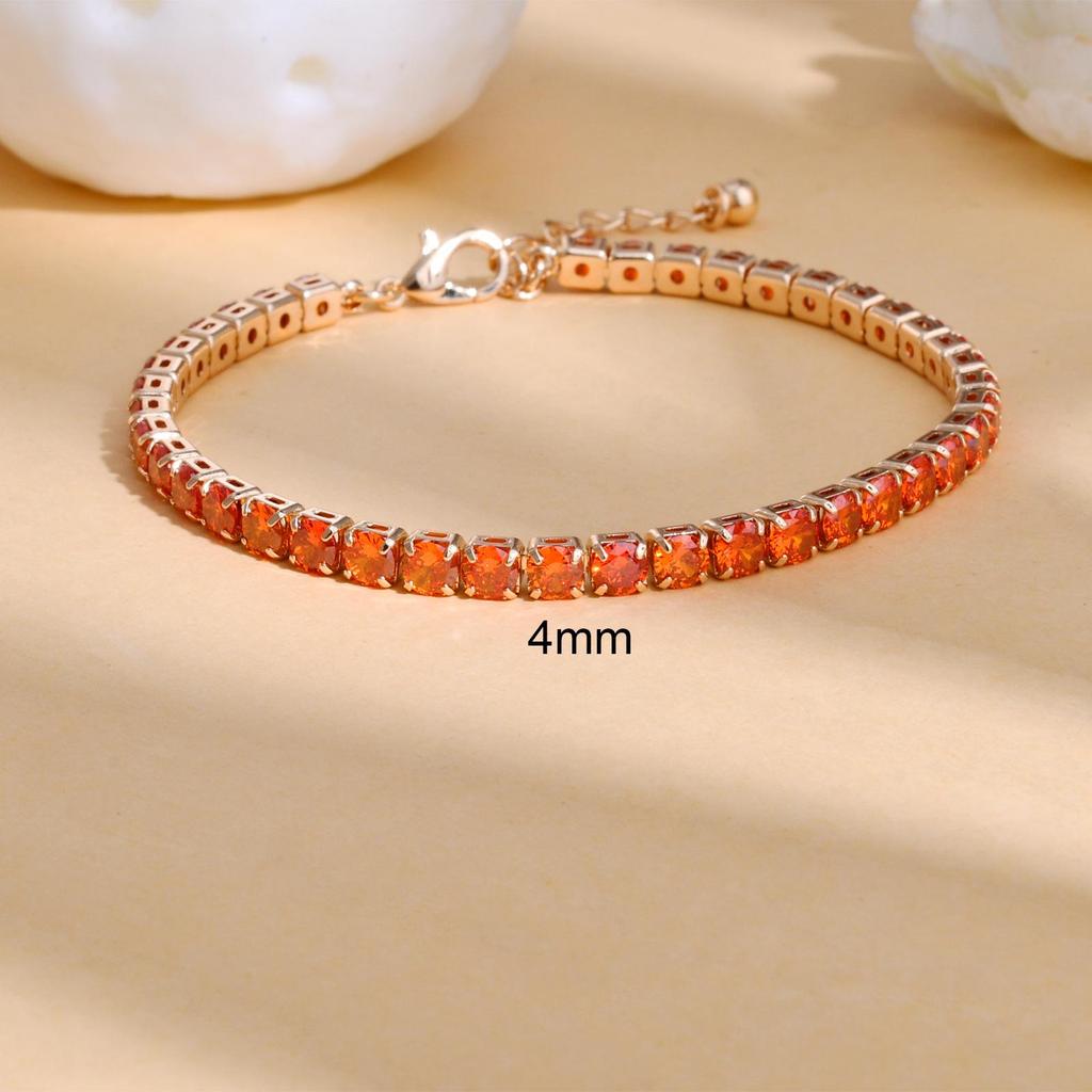 Unisex Full Diamond Zircon Tennis Bracelet: Elegant, Versatile, and Elastic Single Row Chain