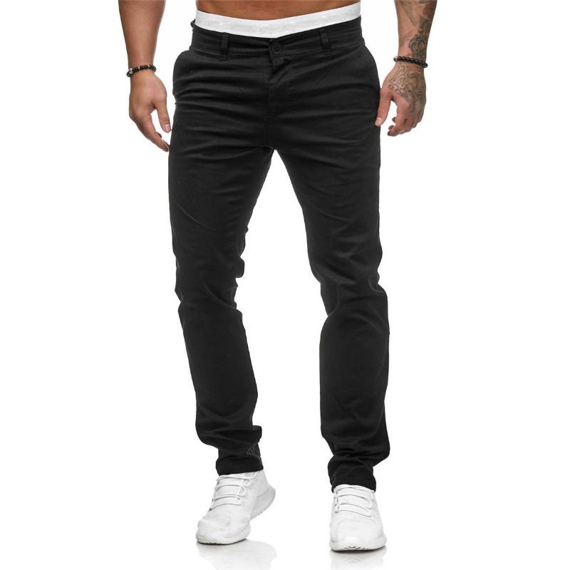 Men S Casual Solid Color Lantern Pants Slim Fit Trousers