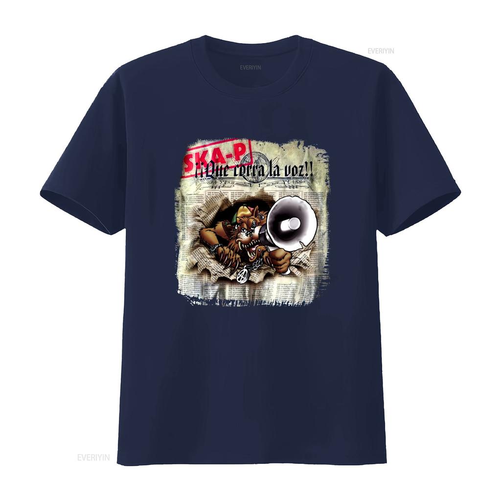 Maglietta Ska P Punk Band Tour 2002 Petite Rock Two Tone Vintage Lavata Unisex Morbida con Stampa Lupo Altoparlante Grafica