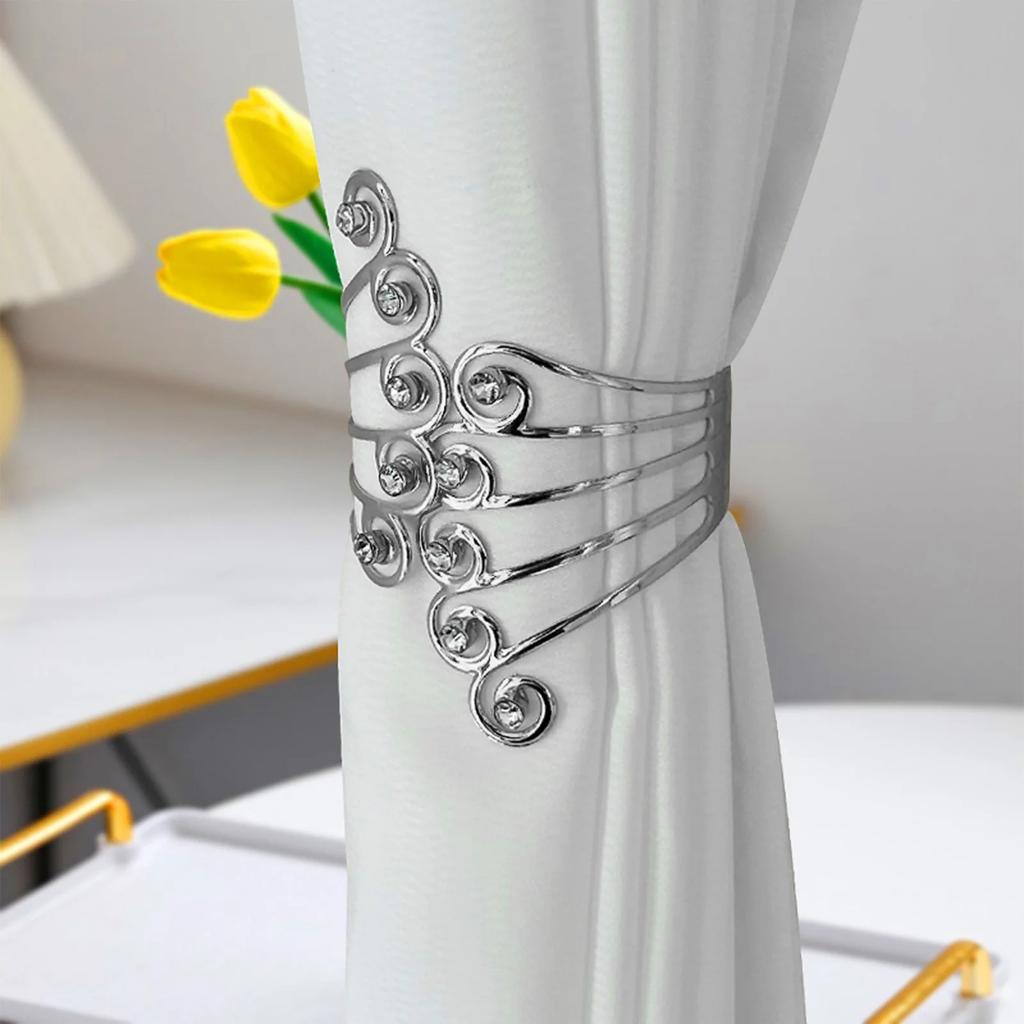 Fasce per Tende in Cristallo Decorazioni per la Casa Tende per Finestre Fermatenda Decorativo per Tende da Finestra Oro Argento