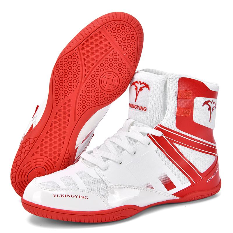 Wrestling Shoes Men's Sports Training Sneakers Large Size Black White Male Professional Featuring Boxing Material Practice Shoes