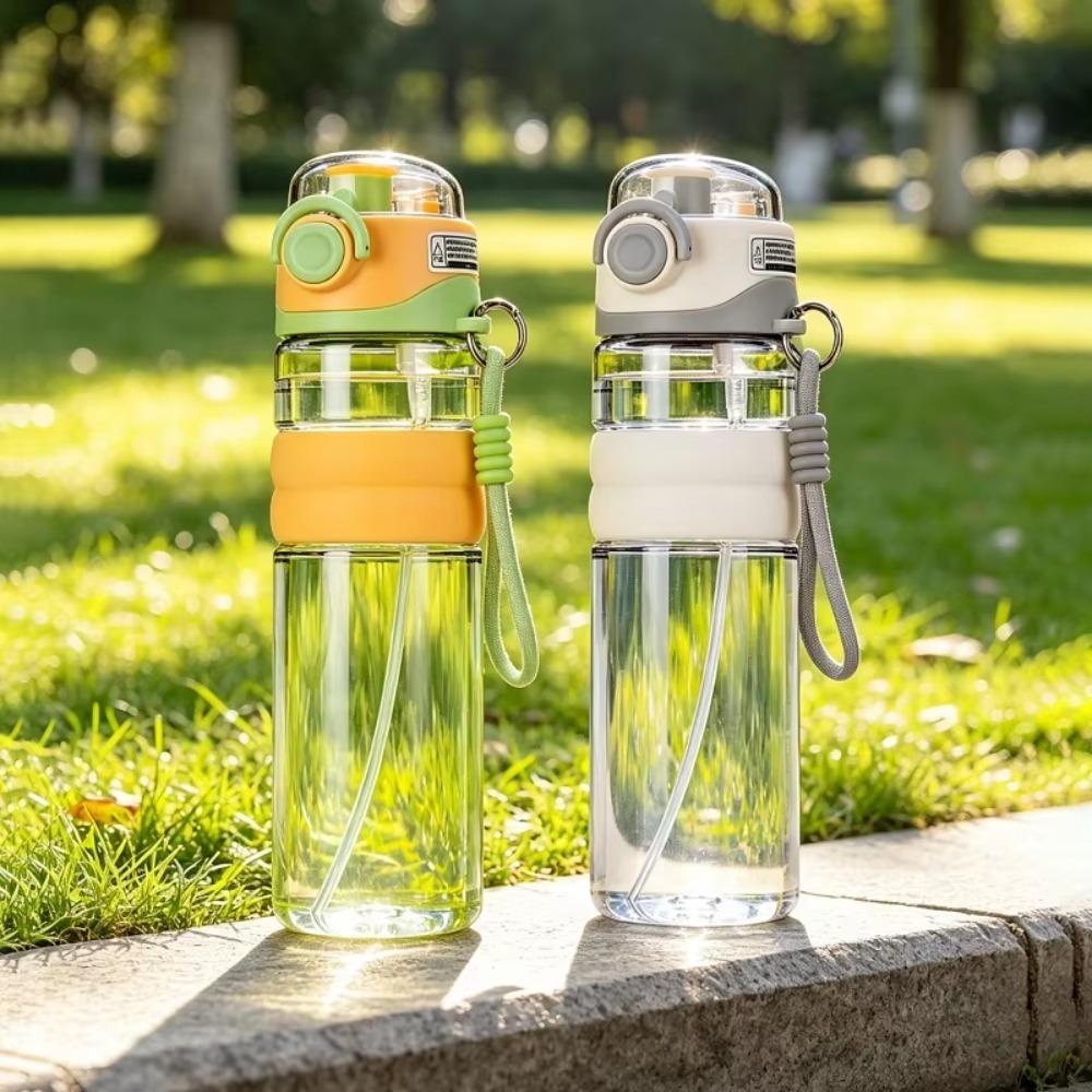 Dual-Use Spray Water Bottle Large Capacity Student Water Cup Outdoor Water Bottle  Gymnasium