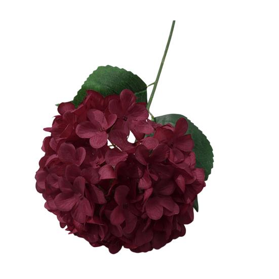 Yousheng Искусственный цветок гортензии с эффектом реального прикосновения 27,5  Полный искусственный цветок гортензии Живые искусственные шелковые гортензии для DIY свадебного букета Весенние комнатные красный