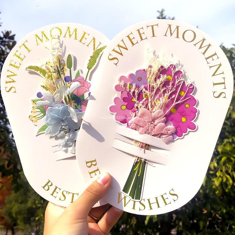 1Pcs Flower Gift Cards New Year Gift for Family Festival Valentine's Day Lover Christmas Business Supplies Thank You Cards