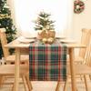 Christmas Tartan Table Runner Green Buffalo Plaid Placemat Xmas Washable Table Decor for Kitchen Dining Parties Holiday Decor